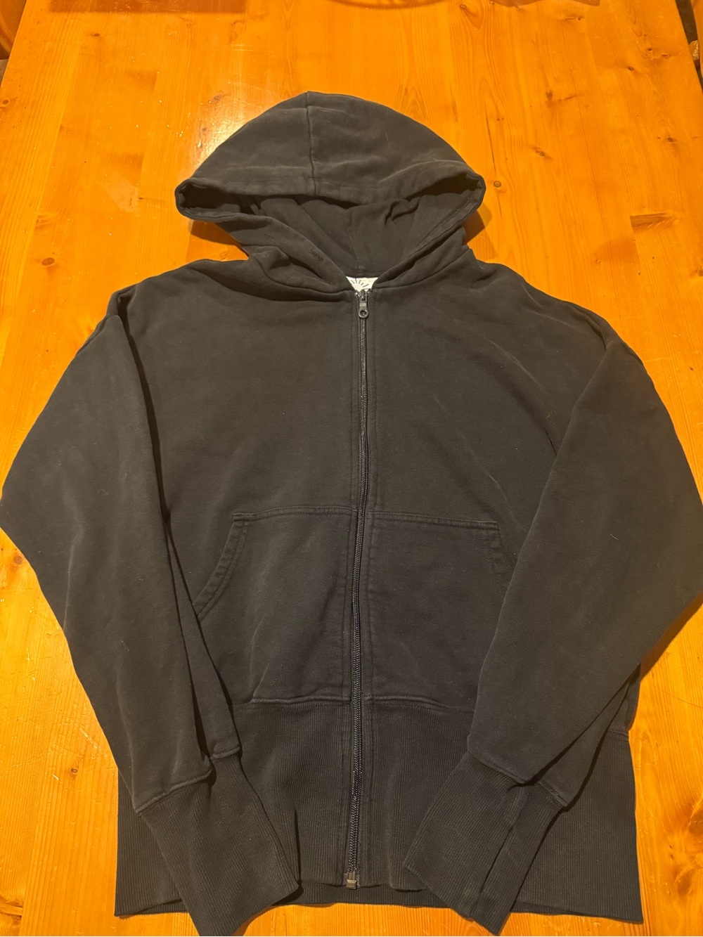 Offline By Arie Women's Black Zip-Up Hoodie with Hood and Front Pockets